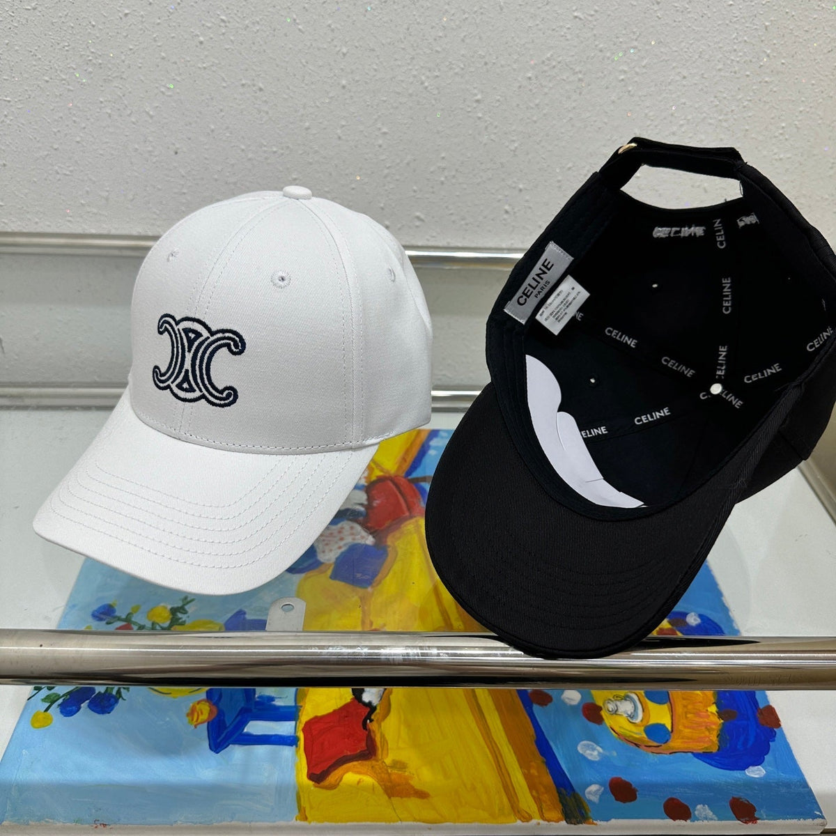 Celine Baseball Cap - White / Black